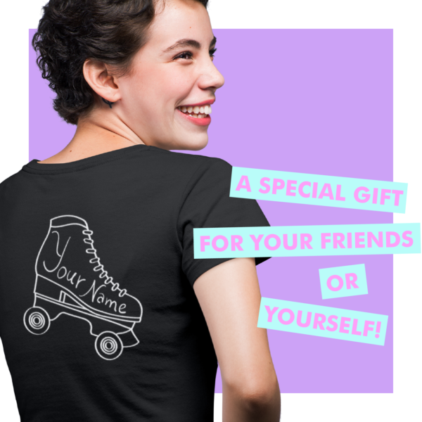 Black PERSONALIZED Your SkateName T-Shirt